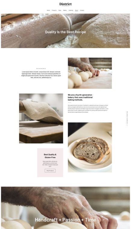 District WordPress Theme About Layout