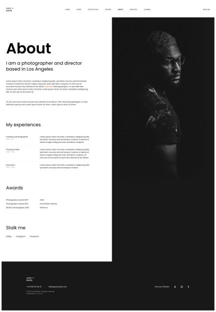 Jack Baker Joomla Template Person Layout