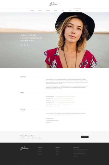 Joline Joomla Template Person Layout