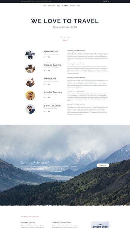 Fjord Joomla Template Team Layout