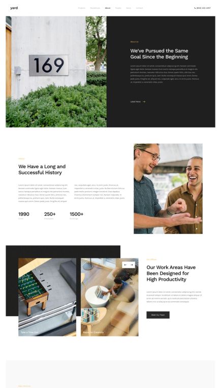 Yard Joomla Template About Layout