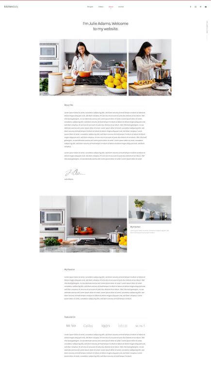 Kitchen Daily WordPress Theme Person Layout