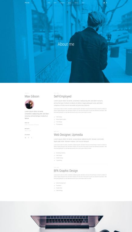 Max WordPress Theme Person Layout