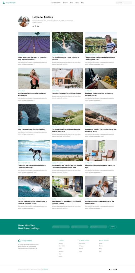 Design Escapes Joomla Template Index Layout