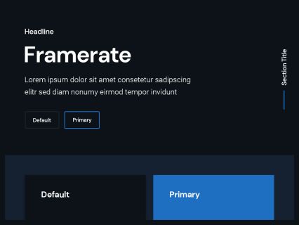 Framerate Joomla Template Black Blue Style