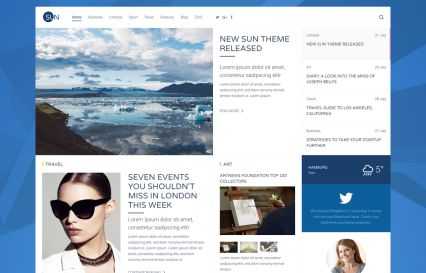 Sun Joomla Template Blue Style