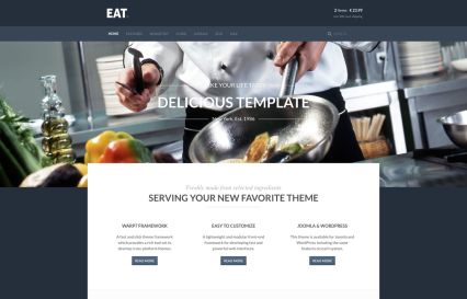 Eat WordPress Theme Blue Style