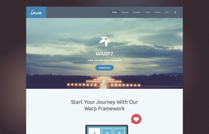 Lava WordPress Theme Blue Style