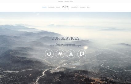 Nite WordPress Theme Blue Style