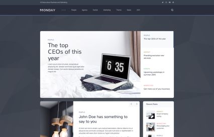 Monday Joomla Template Blueberry Style