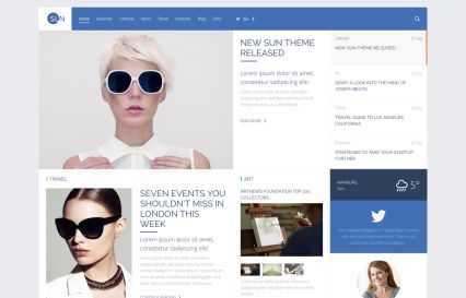 Sun Joomla Template Bluegray Style