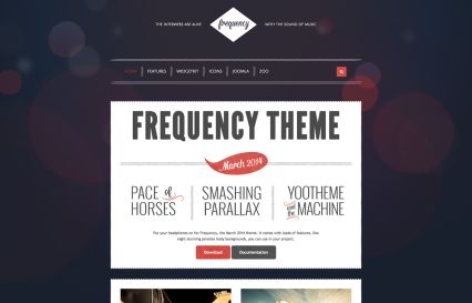 Frequency Joomla Template Bokeh Style