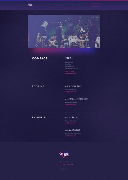 Vibe Joomla Template Contact Layout