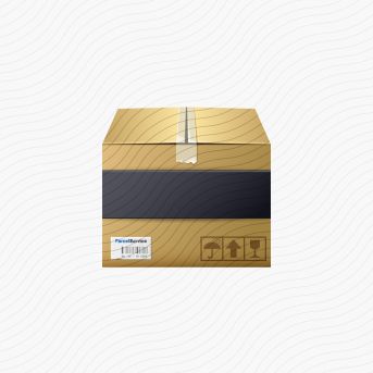 Cardboard Box Black Icon