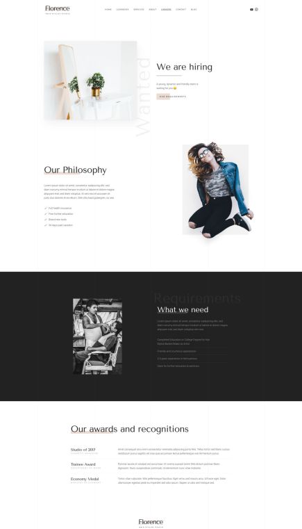 Florence Joomla Template Careers Layout