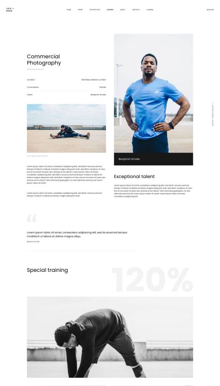 Jack Baker Joomla Template Case Study Layout