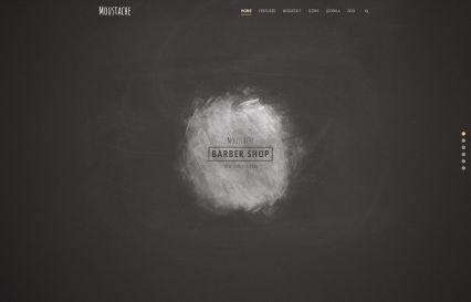 Moustache Joomla Template Chalkboard Style