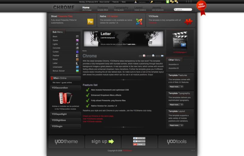 Chrome Joomla Template