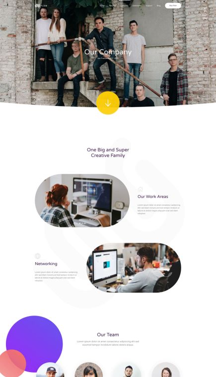 Flow WordPress Theme About Layout