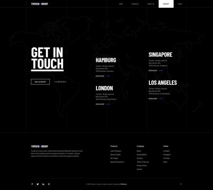 Tomsen Brody Joomla Template Contact Layout