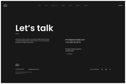 Jack Baker Joomla Template Contact Layout