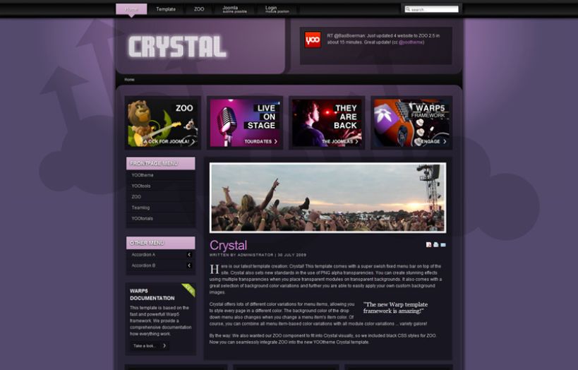 Crystal Joomla Template