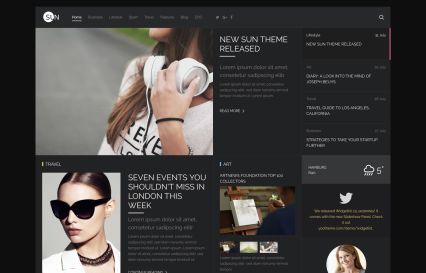 Sun Joomla Template Dark Style