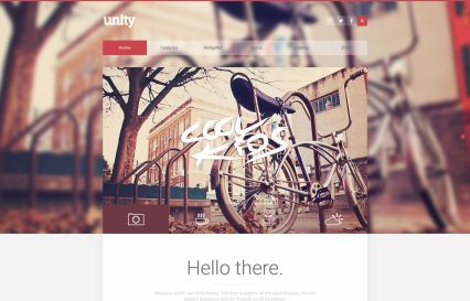 Unity WordPress Theme Dark Red Style