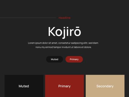 Kojiro WordPress Theme Dark Red Style