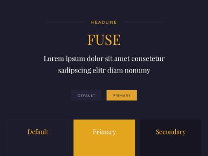 Fuse Joomla Template Dark Yellow Style