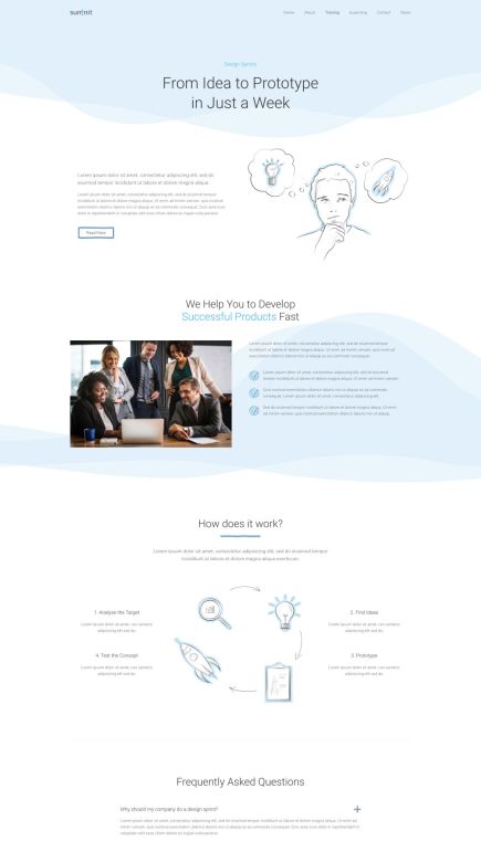 Summit WordPress Theme Services Layout