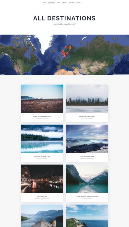 Fjord WordPress Theme Index Layout