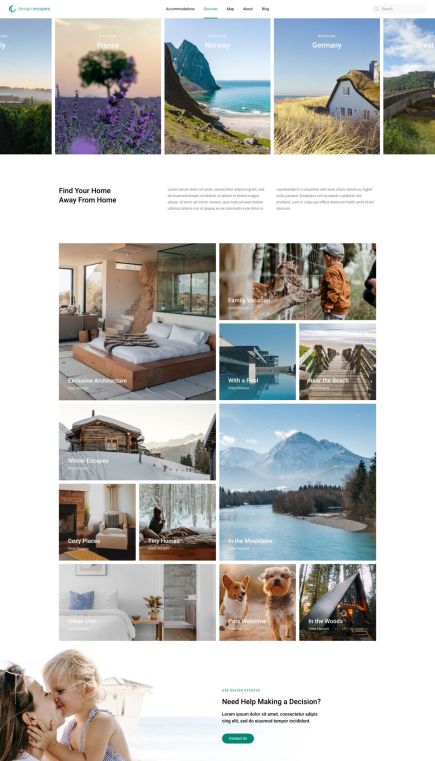 Design Escapes WordPress Theme Categories Layout