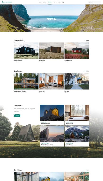 Design Escapes WordPress Theme Categories Layout