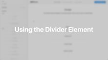 Divider Element Documentation Video for WordPress