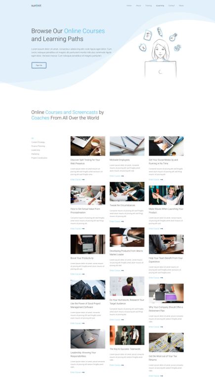 Summit WordPress Theme Services Layout