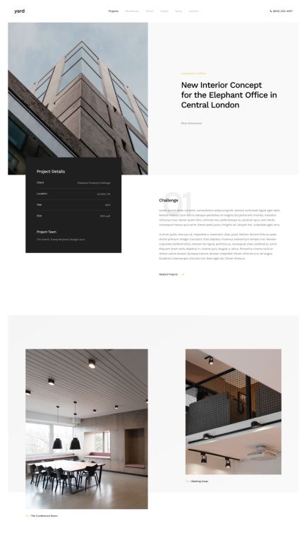 Yard Joomla Template Case Study Layout