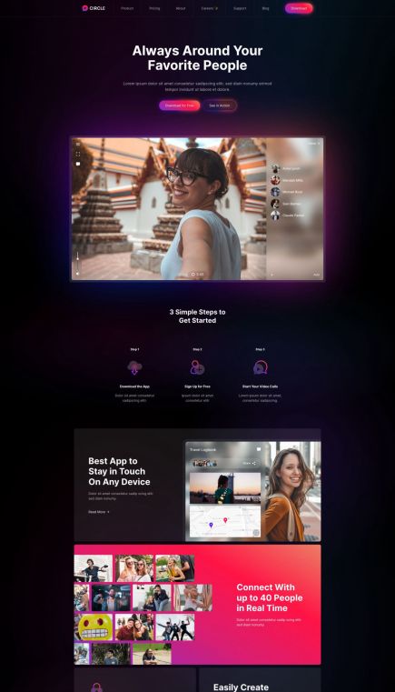 Circle Joomla Template Home Layout