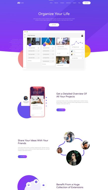 Flow Joomla Template Home Layout