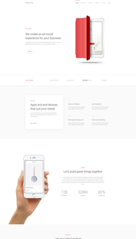 Horizon Joomla Template Home Layout