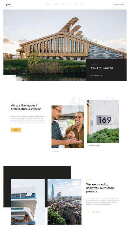 Yard WordPress Theme Home Layout