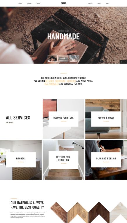 Craft Joomla Template Home Layout