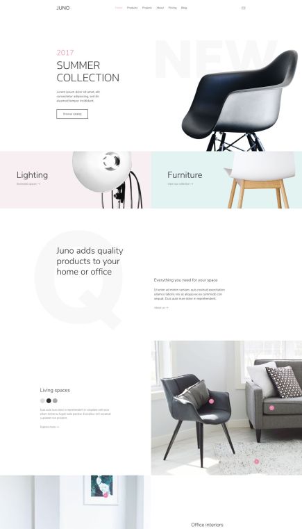 Juno WordPress Theme Home Layout