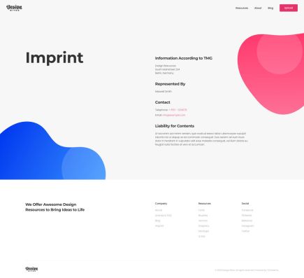 Design Bites WordPress Theme Imprint Layout
