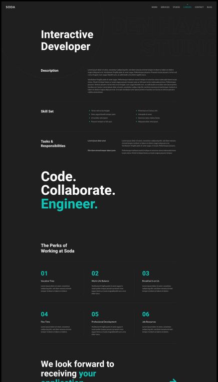 Soda Joomla Template Developer Careers Layout