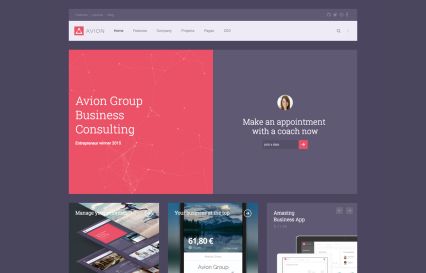 Avion Joomla Template Lilac Style