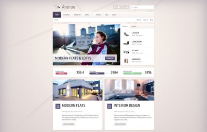 Avenue Joomla Template Lilac Style