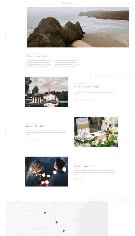 Lilian WordPress Theme Location Layout