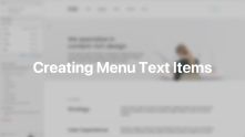 Menu Text Item Documentation Video for WordPress