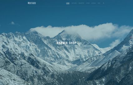 Moustache WordPress Theme Mountains Style